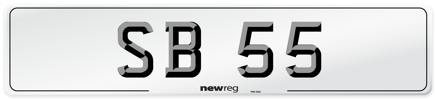 SB 55 Number Plate from New Reg